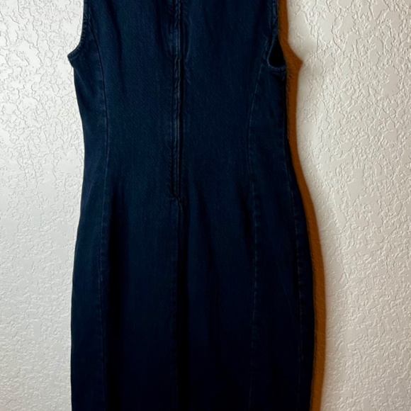 Zara Long Dark Wash Jean Dress - Picture 2 of 5